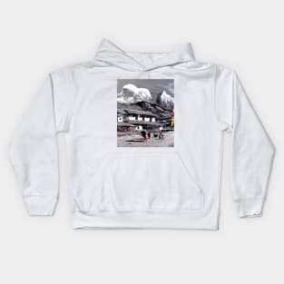 Panoramic View Of Everest Base Camp Kids Hoodie